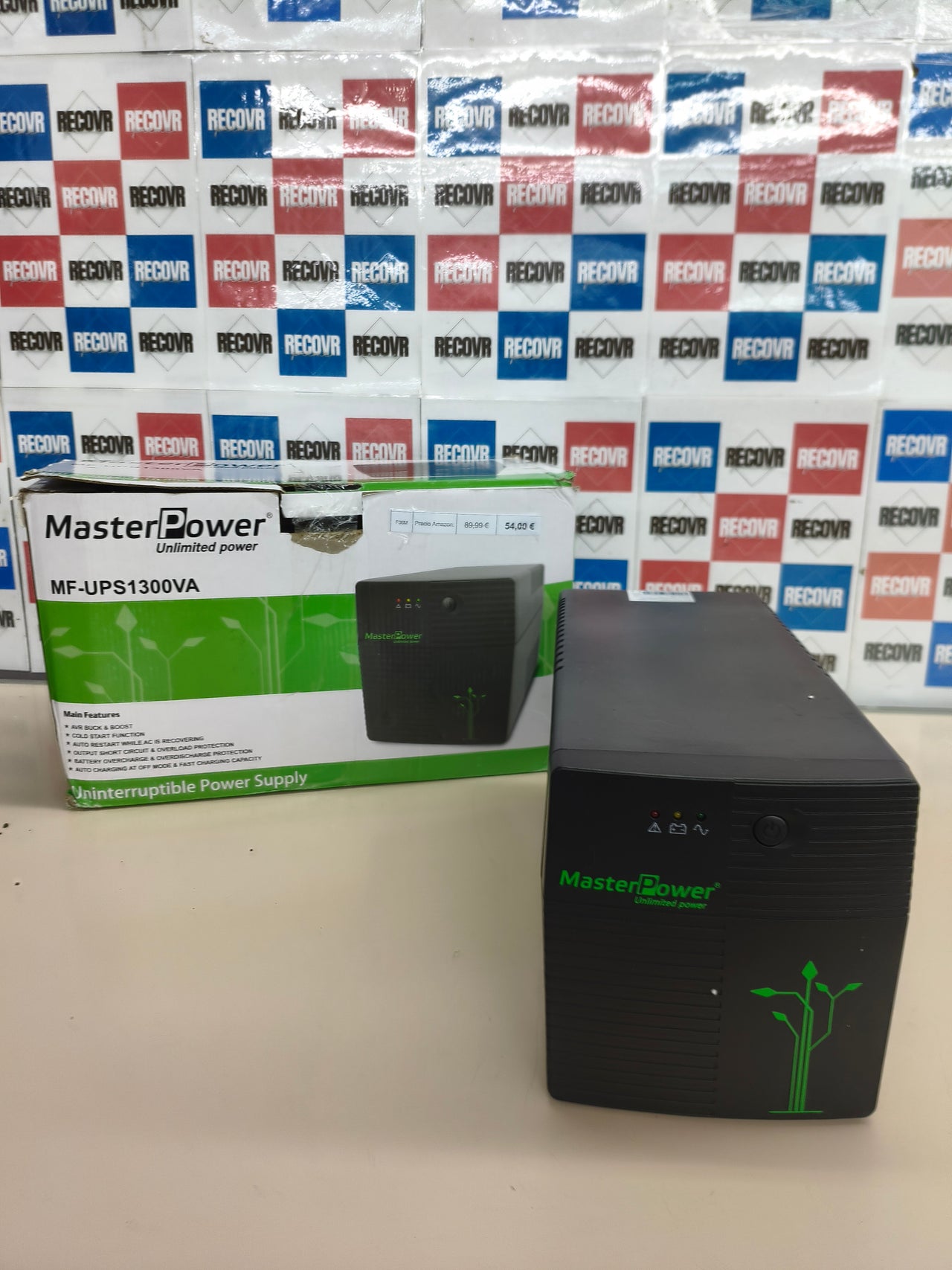 SAI Master Power UPS 1300VA 720W con 4 enchufes Schuko