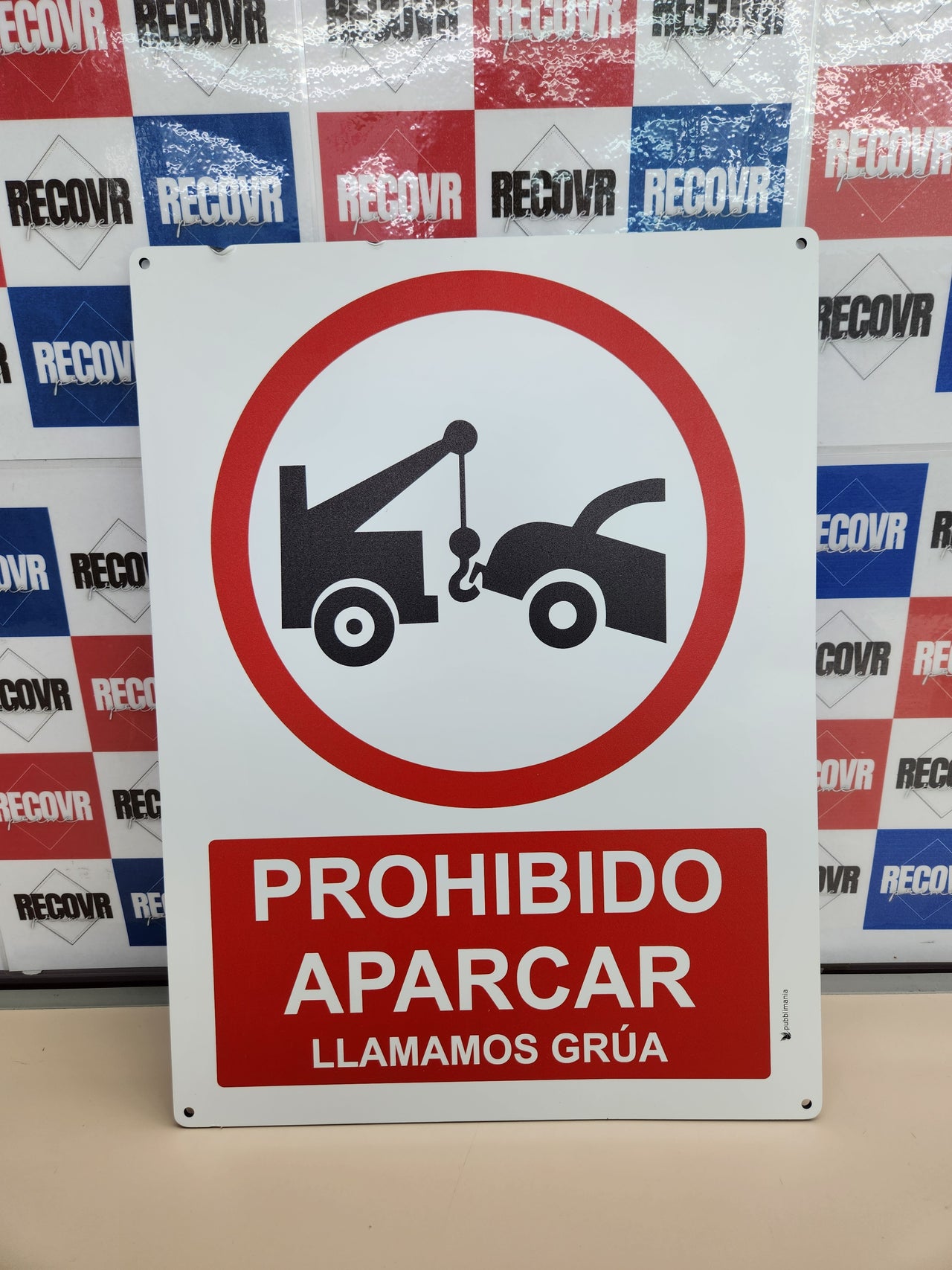 Cartel de PROHIBIDO APARCAR 30x40cm