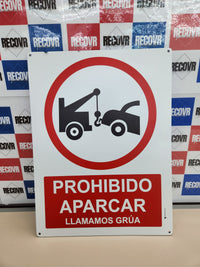 Cartel de PROHIBIDO APARCAR 30x40cm