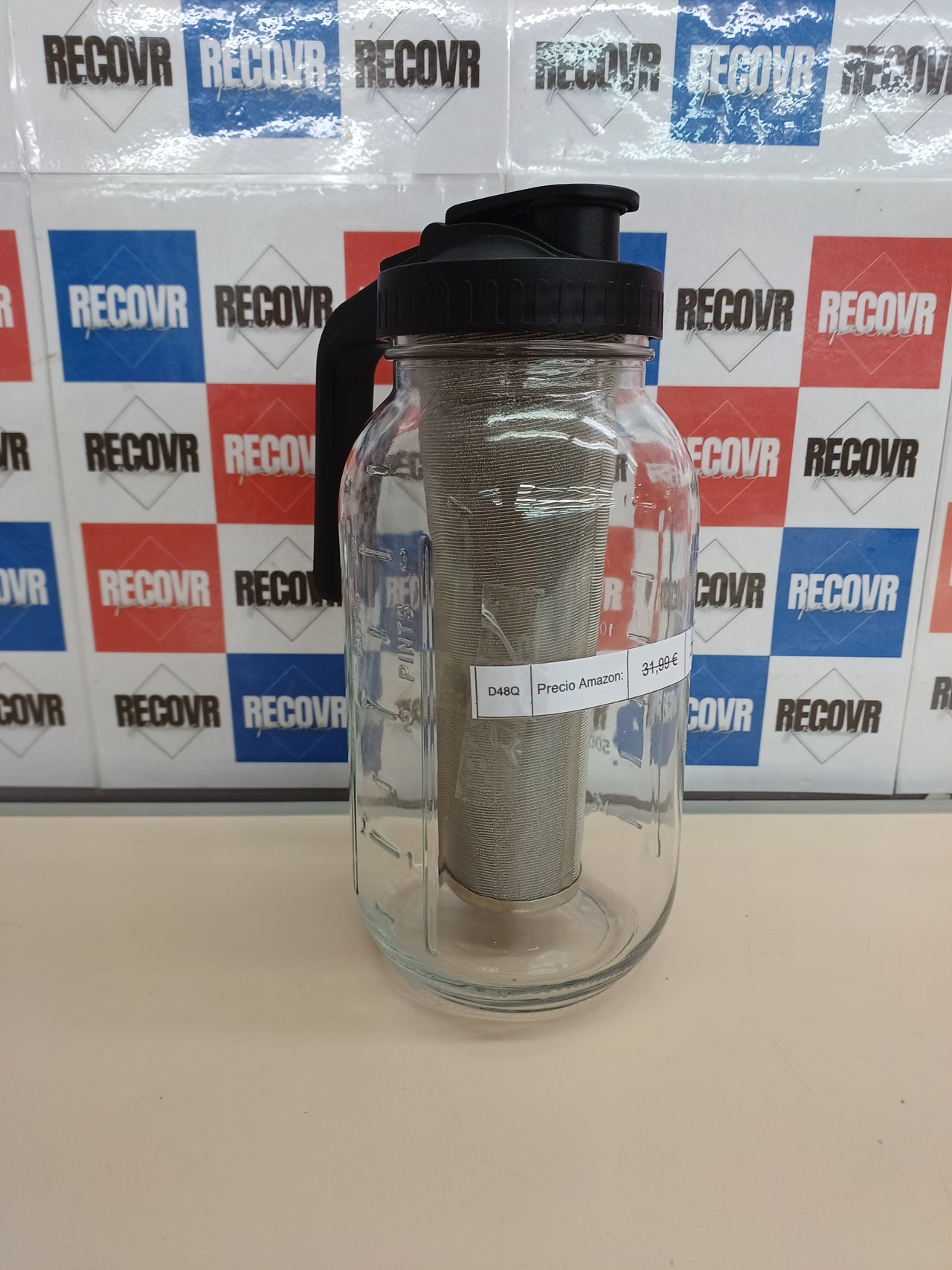 Cafetera cold brew 2 L con filtro acero