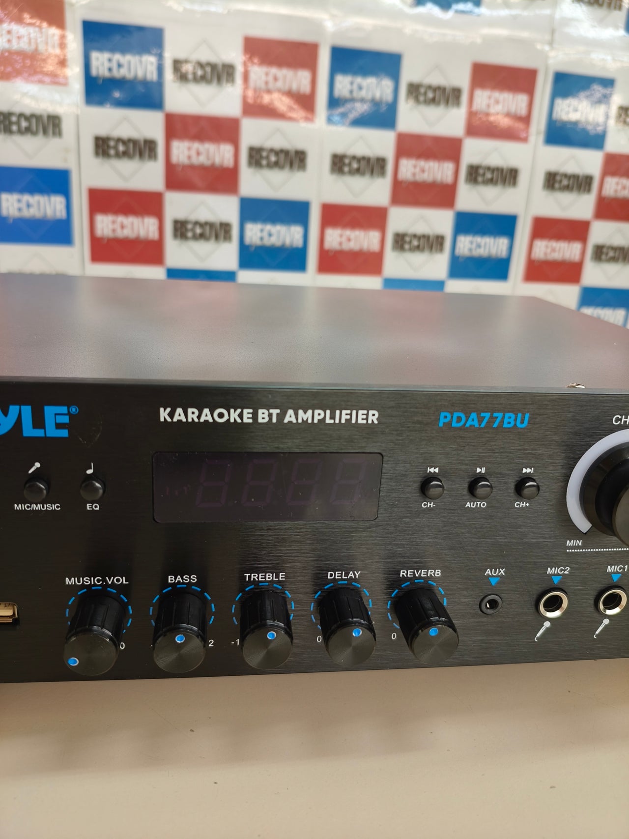Pyle, amplificador estéreo 800W, Bluetooth, 4 canales, USB/SD/FM