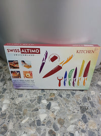 Set de 5 Cuchillos con recubrimiento Antiadherente + Pelador