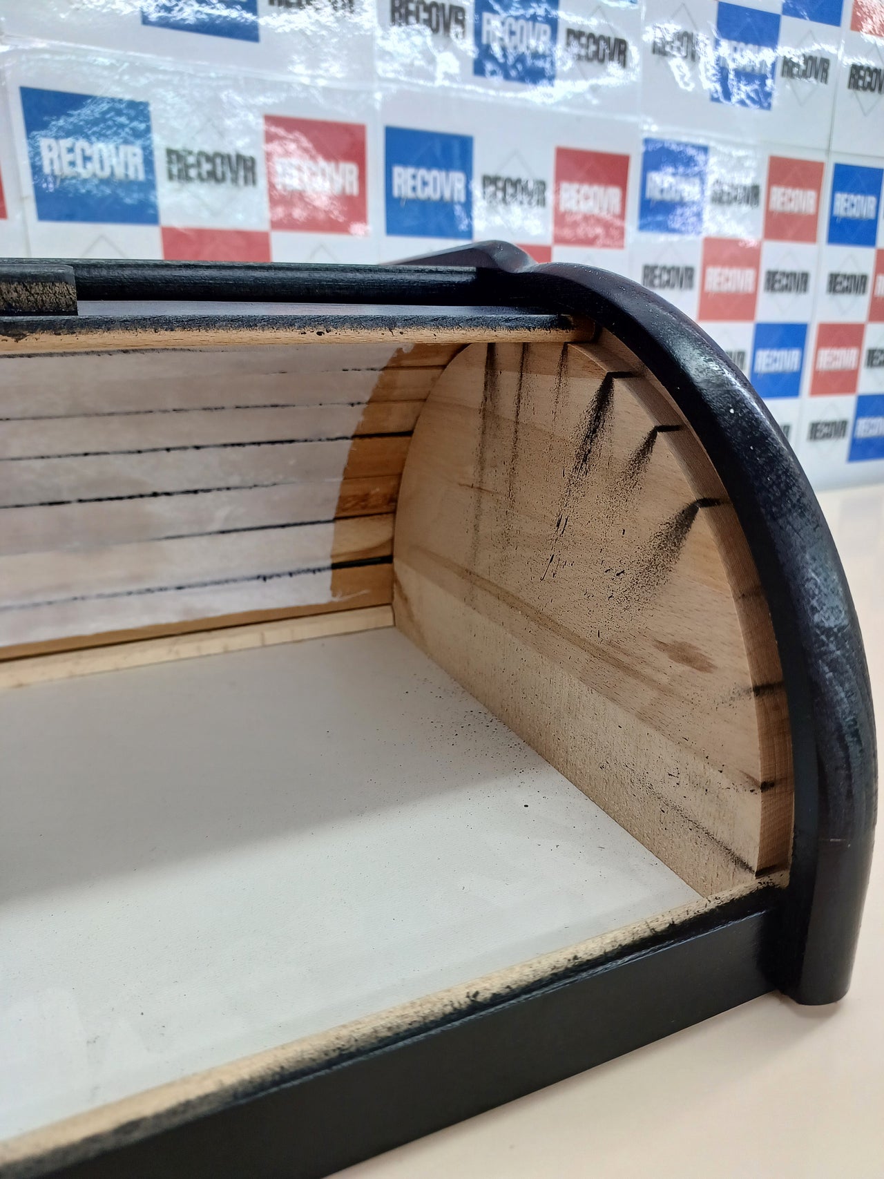 Panera de Madera Contenedor para Pan 38x28,5x17,5cm