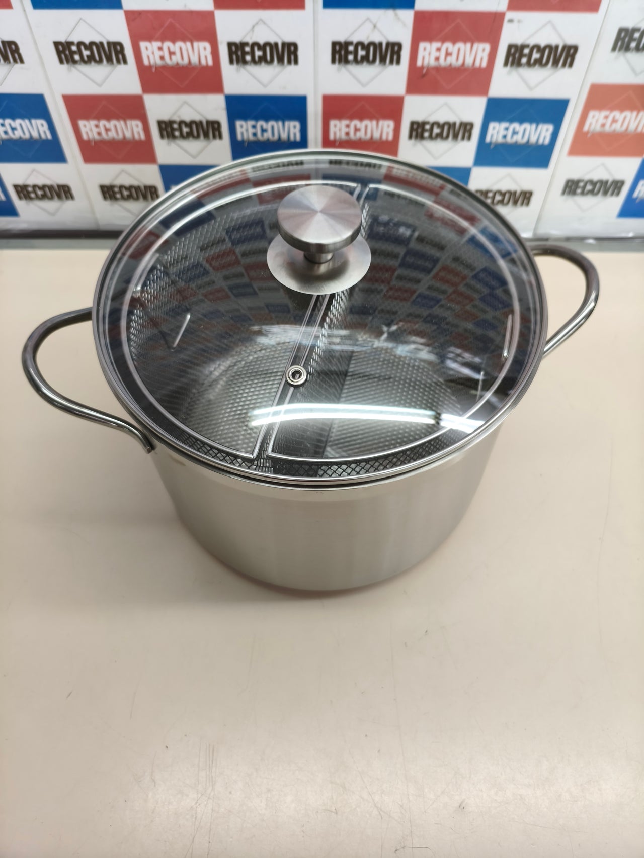 Olla para pasta de acero inoxidable de 7,25 litros