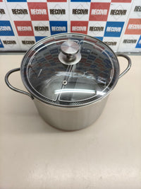 Olla para pasta de acero inoxidable de 7,25 litros