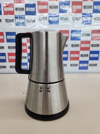 Cafetera espresso eléctrica, 3-6 tazas, un filtro de acero inoxidable, Apagado automático, Indicador de nivel de agua, Interruptor encendido / apagado, 365 vatios, acero inoxidable Cloer 5928
