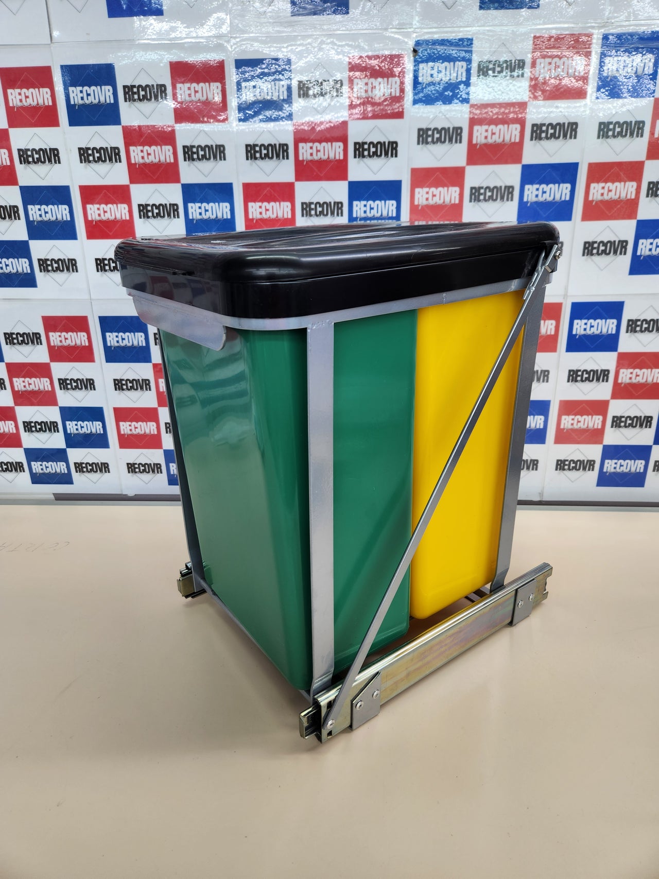 Cubo de basura cocina, 2 compartimentos 8 L