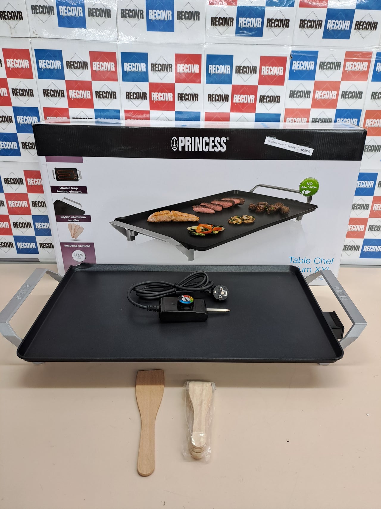 Plancha cocina XXL 60×36 cm antiadherente – Princess