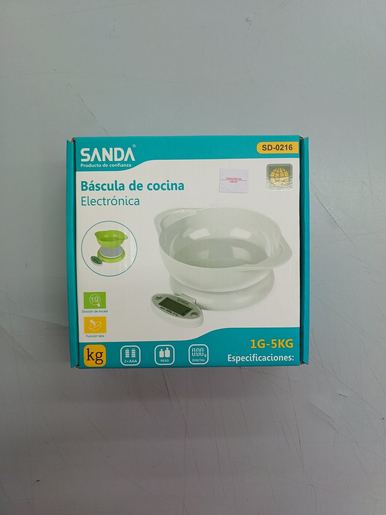 Báscula de Cocina Electrónica,1G - 5KG SD-0216