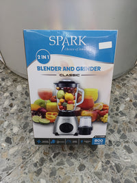 Licuadora y Picadora, 800W, 1,5L de capacidad, Jarra de cristal, 5 velocidades, SPARK S-115BM