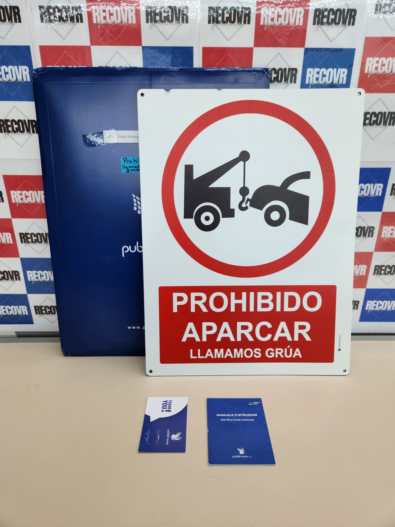 Cartel de PROHIBIDO APARCAR 30x40cm