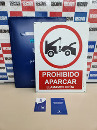 Cartel de PROHIBIDO APARCAR 30x40cm