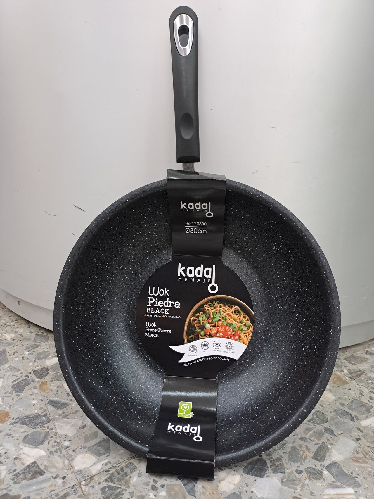 Wok Piedra - Colección Stone Pierre  Black 30cm- 20330