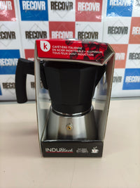 Cafetera Italiana INDU Black 3 tazas