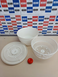 Escurridor para ensaladas y verduras con manivela, diseño Innovador con rejilla de evacuación de agua y bol-ensaladera, eficaz y fácil de usar con el asa de tirar Moulinex Escurridor K10101