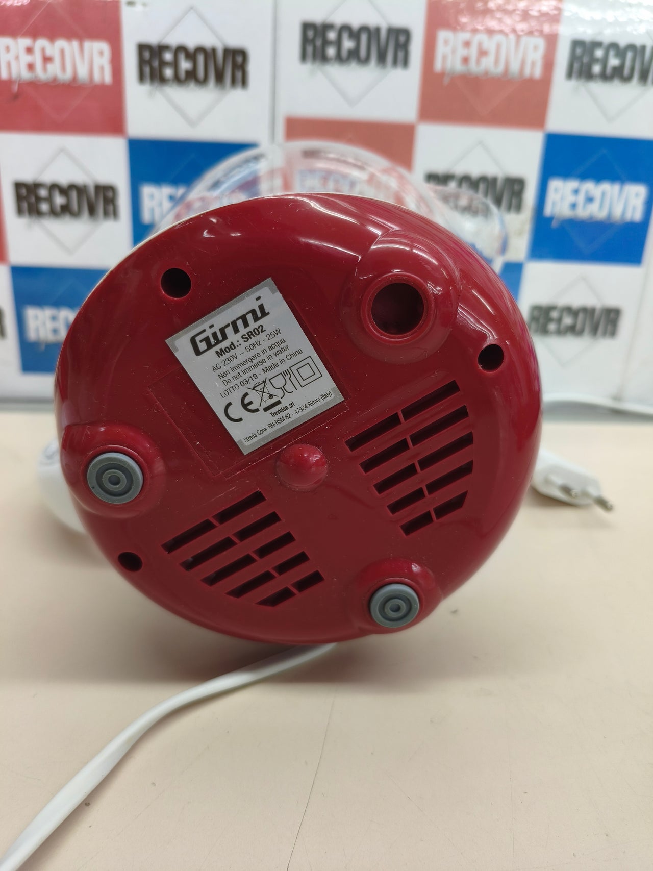 Girmi Sr02 Prensa De Cítricos Eléctricos 0,7 L 25 W Rojo, Blanco