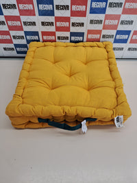 Cojín suelo 40x40 amarillo mostaza asa Atout Ciel