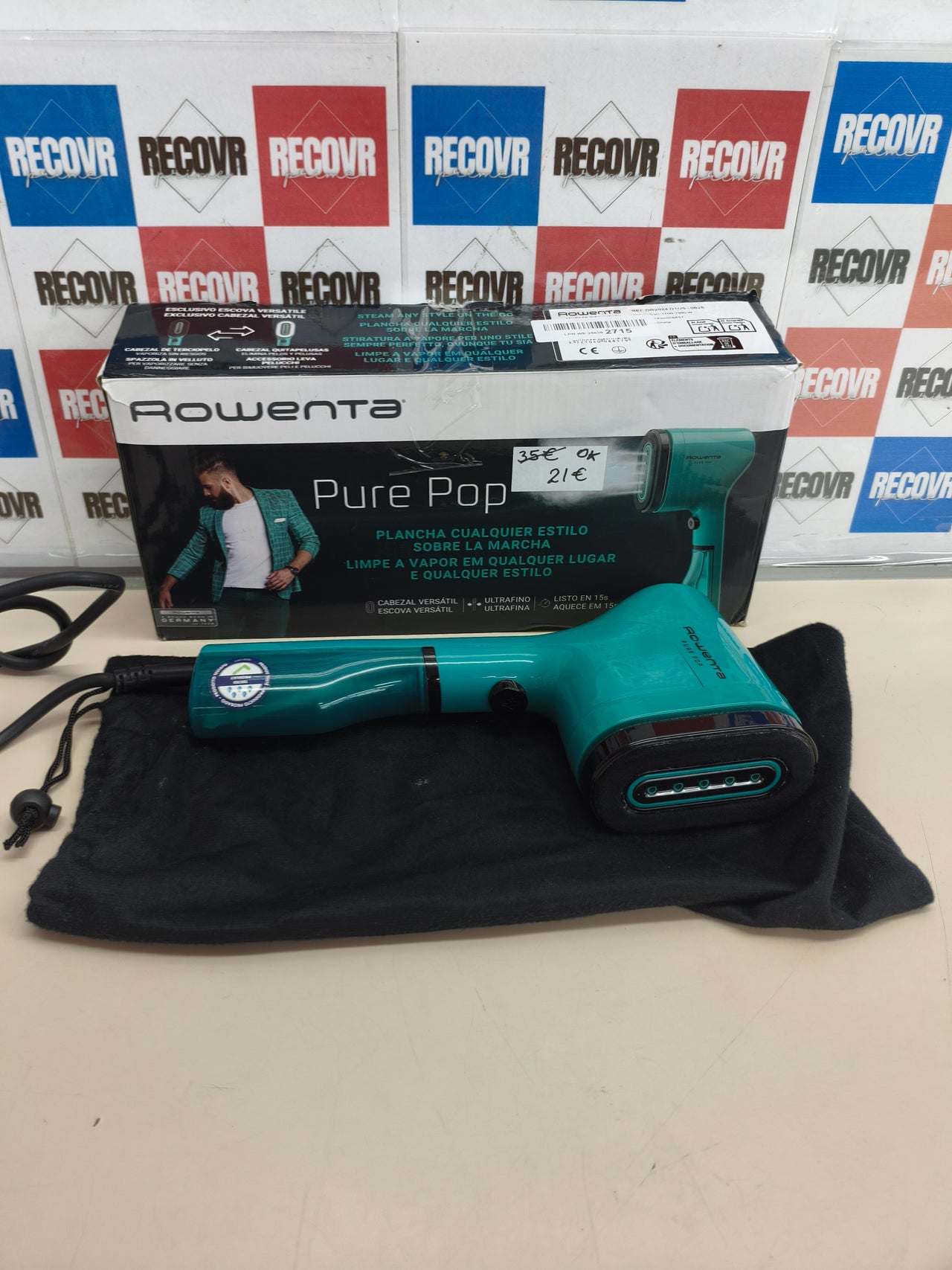 Plancha de vapor vertical de 1300 W