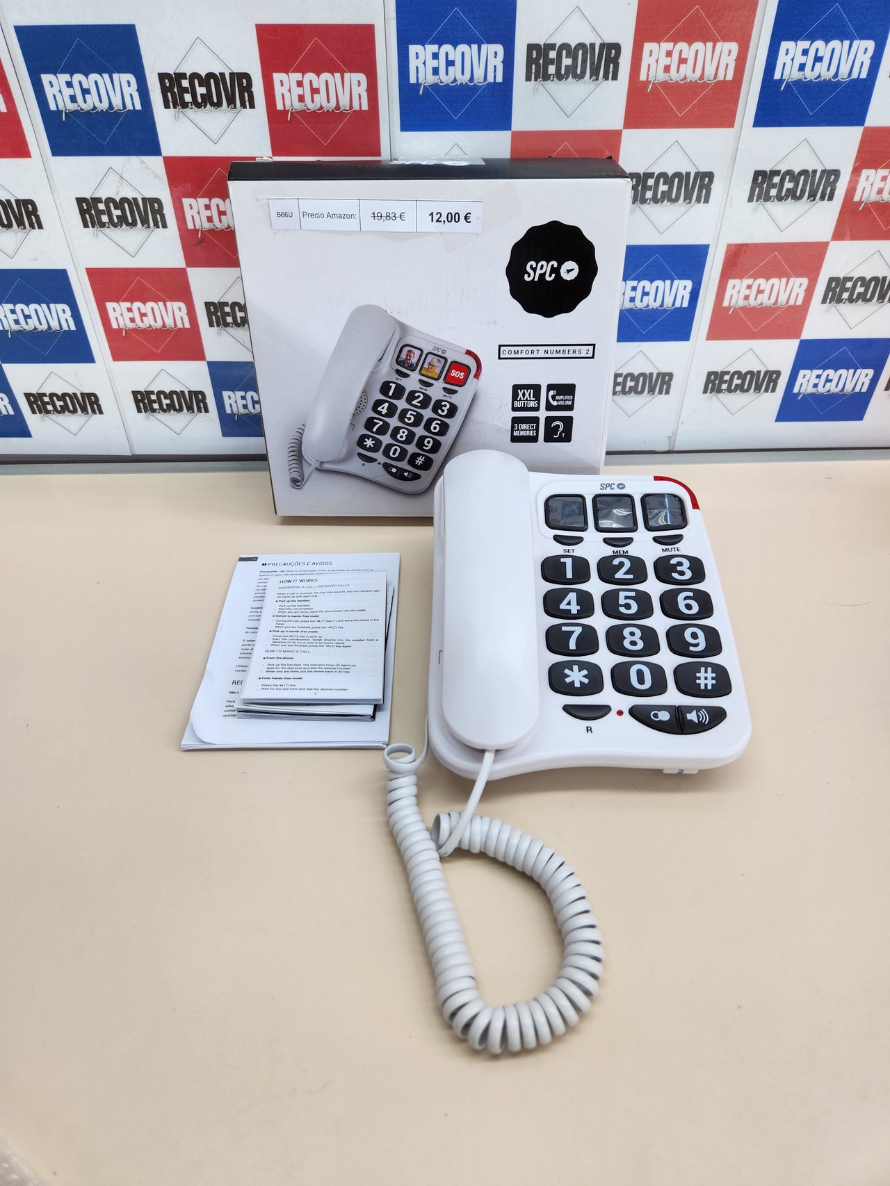 Teléfono Fijo para Mayores SPC Comfort Numbers 2