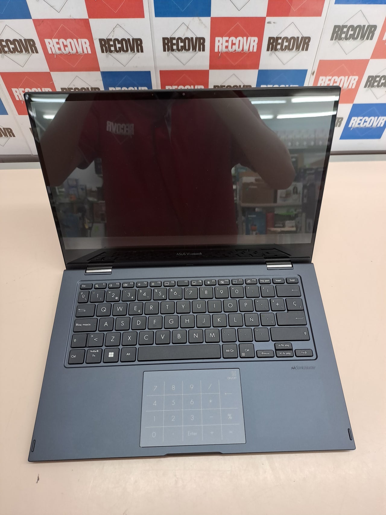 Portátil 14” convertible 4GB 128GB ASUS VivoBook Go 14 Flip azul