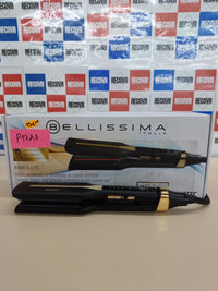 Bellissima Absolute Plancha Flexible de Infrarrojos, 4 Elementos Calefactores, Revestimiento de Cerámica y Queratina, 4 Temperaturas, Diseño Redondeado, Calentamiento Rápido, Bolsa de Belleza