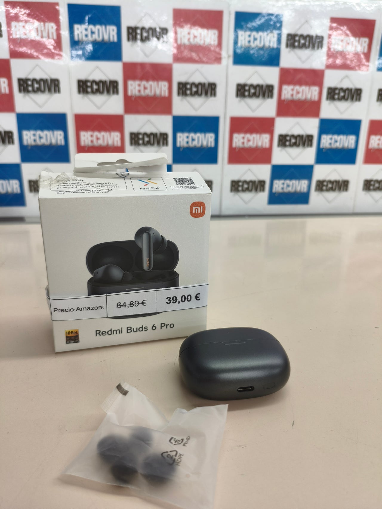 Auriculares Xiaomi Redmi Buds 6 Pro inalámbricos con cancelación de ruido negros 36h autonomía