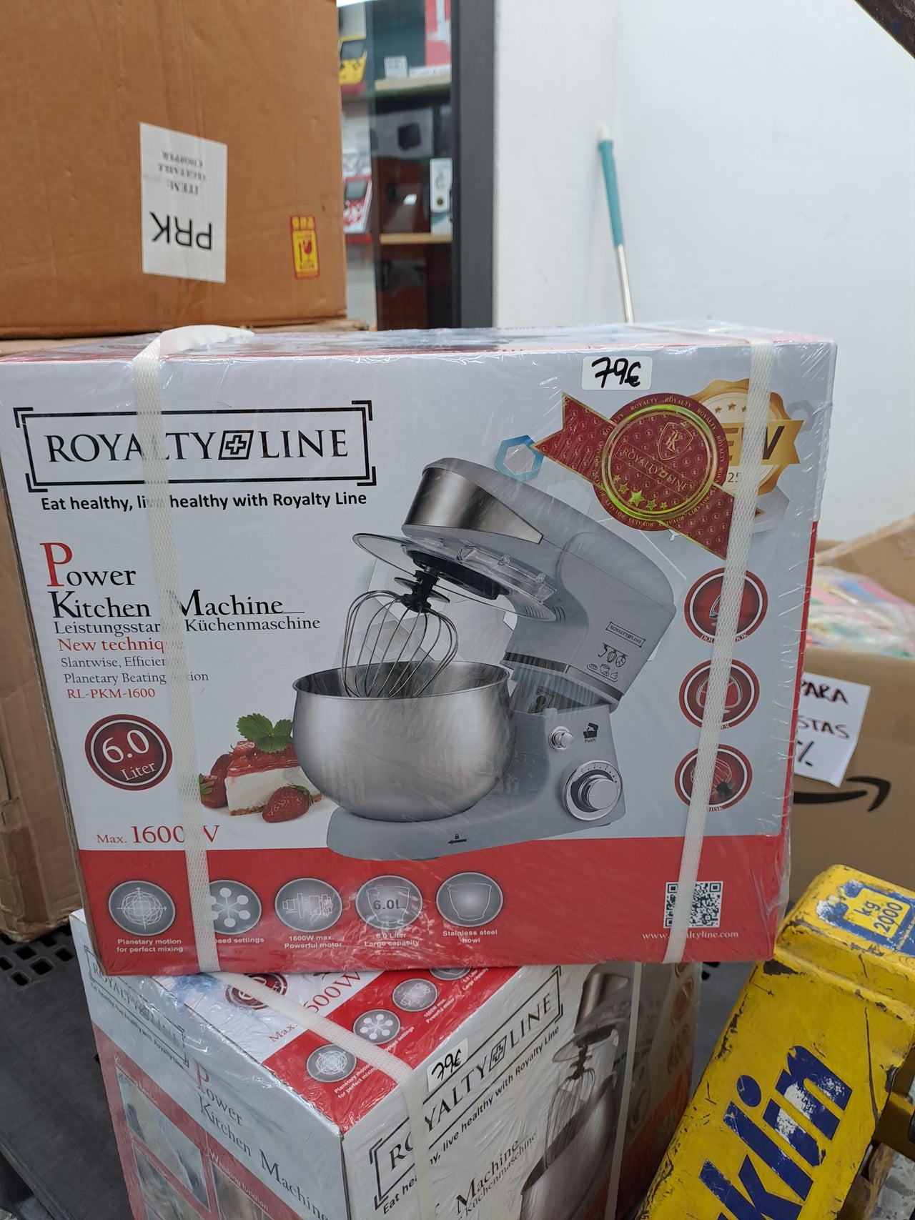 Amasadora 6L 1600W Royalty Line RL-PKM-1600