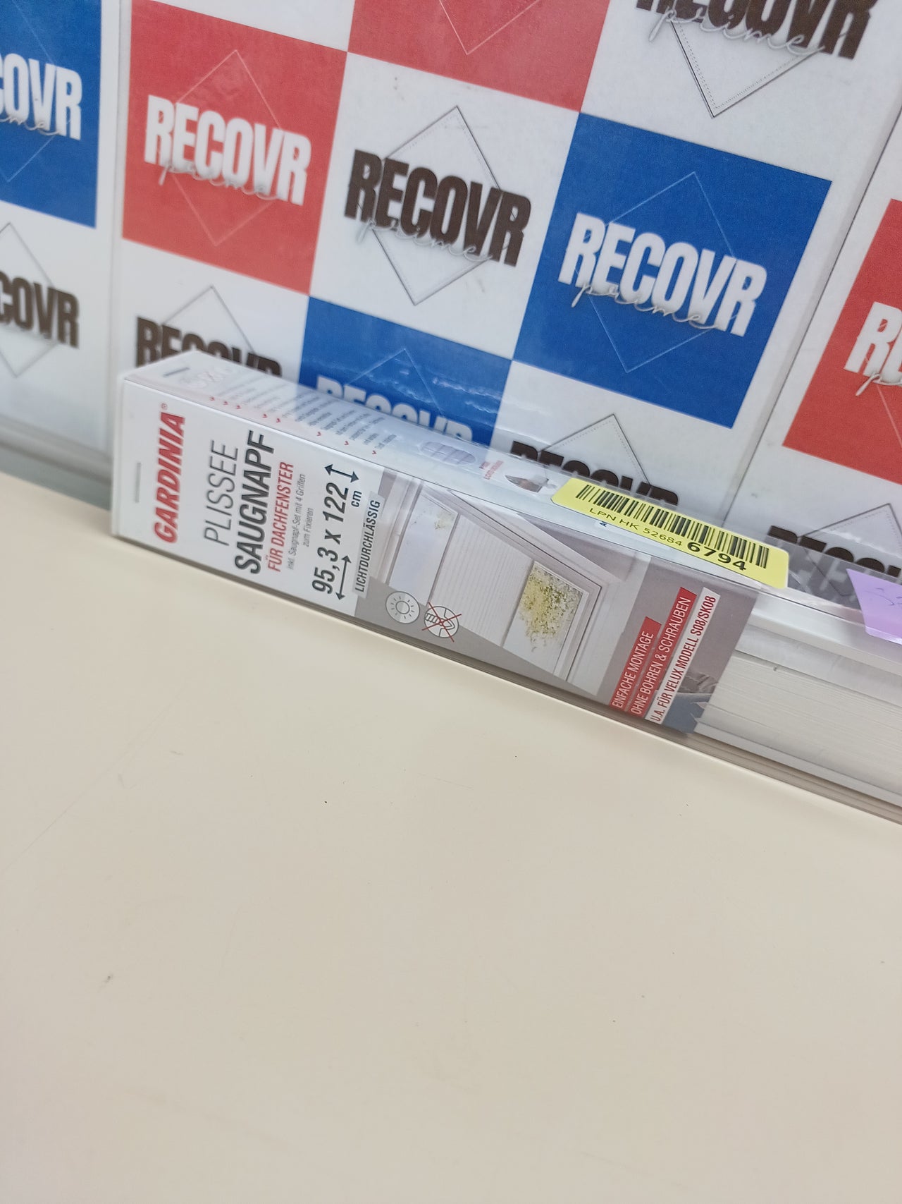 Estor plisado claraboya sin taladro blanco GARDINIA
