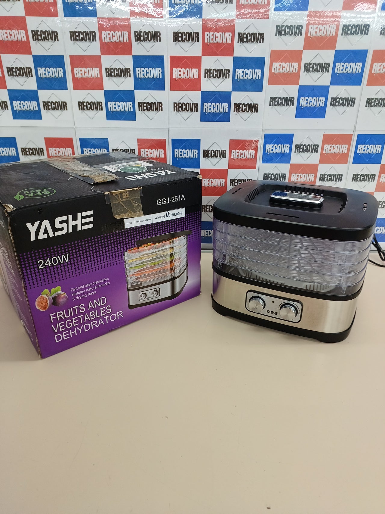 Deshidratador alimentos 5 bandejas 240W – YASHE