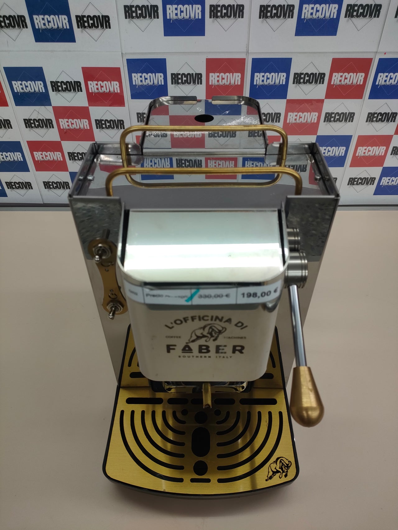 FABER COFFEE MACHINES | Modelo Pro Total Inox Deluxe | Cafetera monodosis ese 44 mm | Prensacialda de latón ajustable | electroválvula de serie (LATÓN)