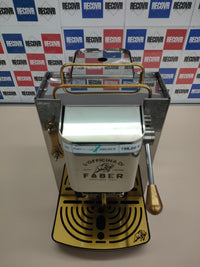 FABER COFFEE MACHINES | Modelo Pro Total Inox Deluxe | Cafetera monodosis ese 44 mm | Prensacialda de latón ajustable | electroválvula de serie (LATÓN)