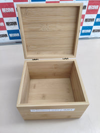 Caja de madera para recetas con 50 tarjetas en blanco