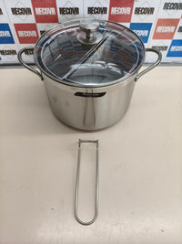 Olla para pasta de acero inoxidable de 7,25 litros