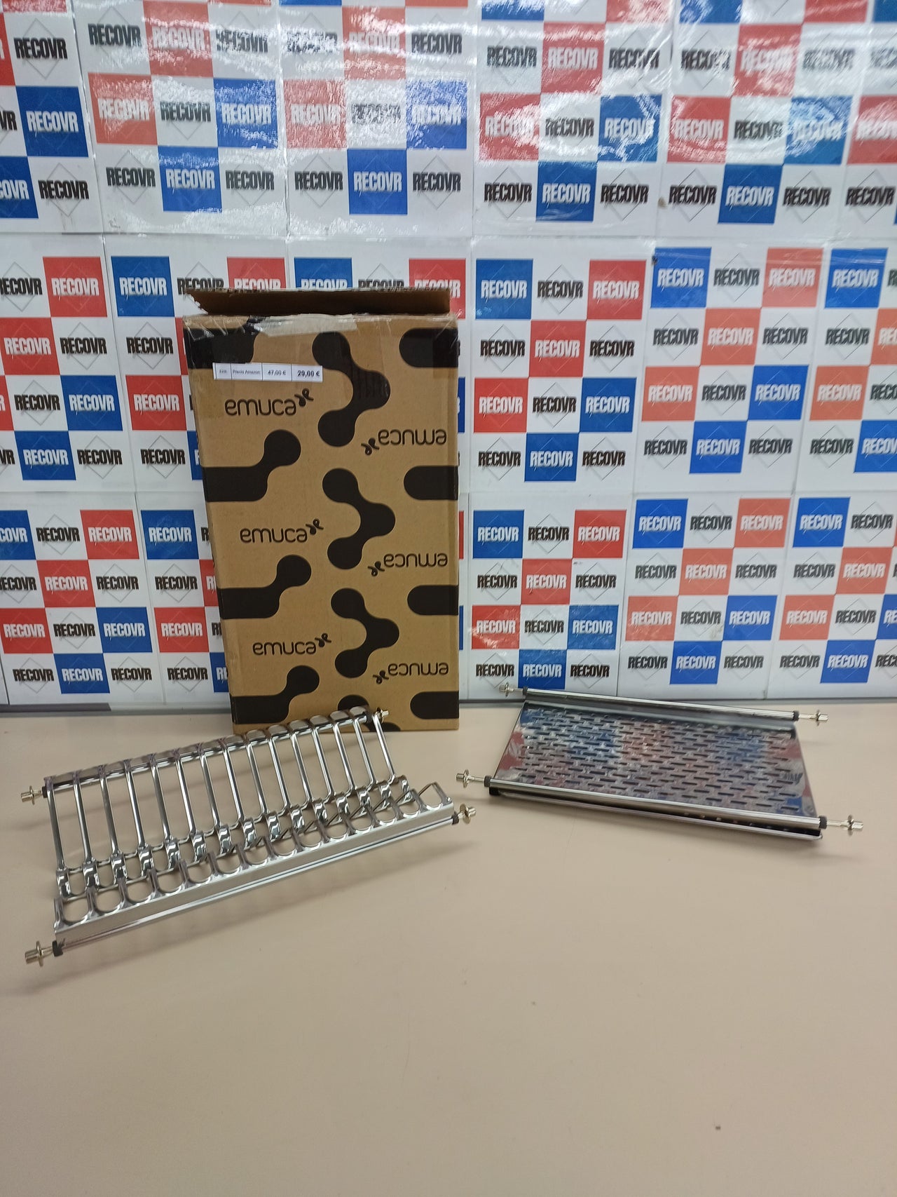 Escurridor platos 40 cm acero inoxidable – Emuca