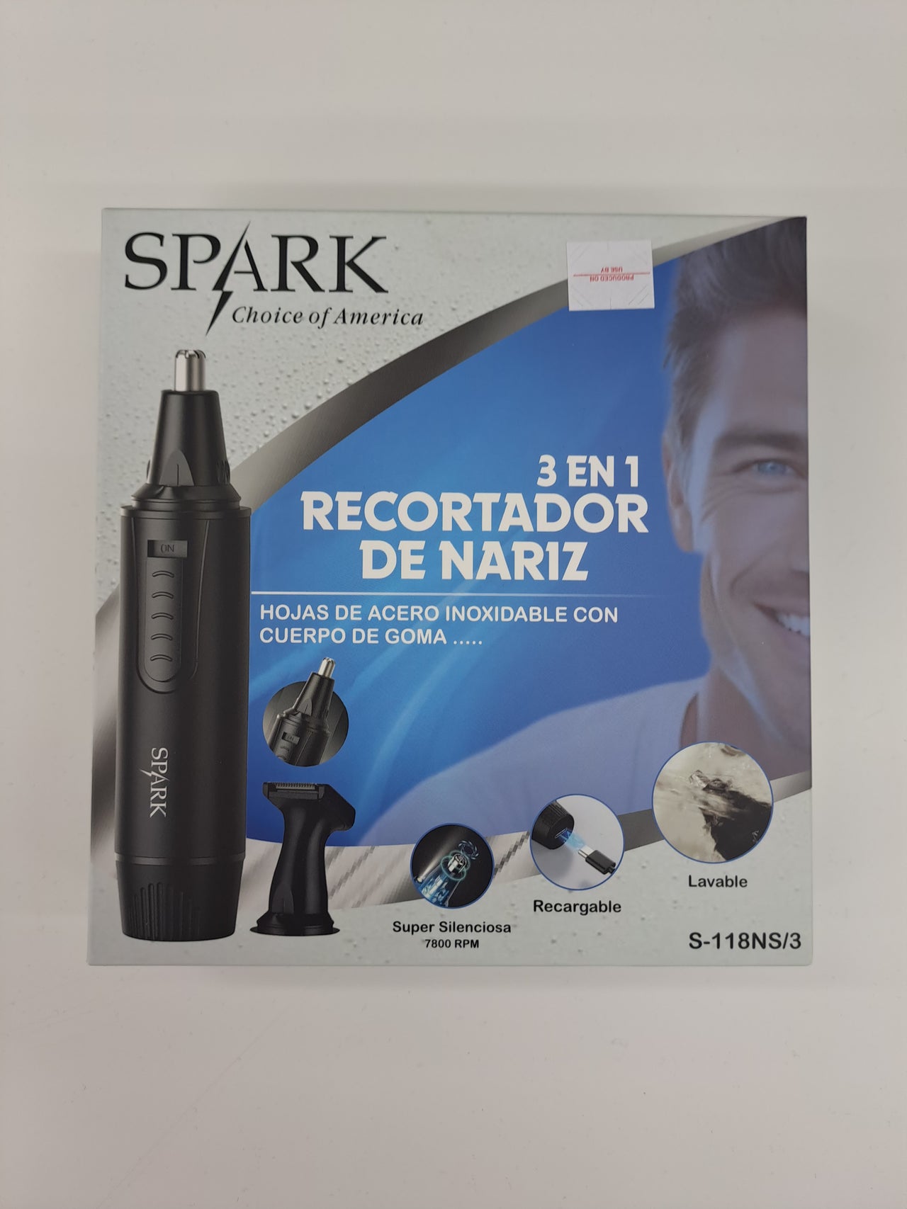 Recortador de pelos nariz, orejas y cejas 3E.