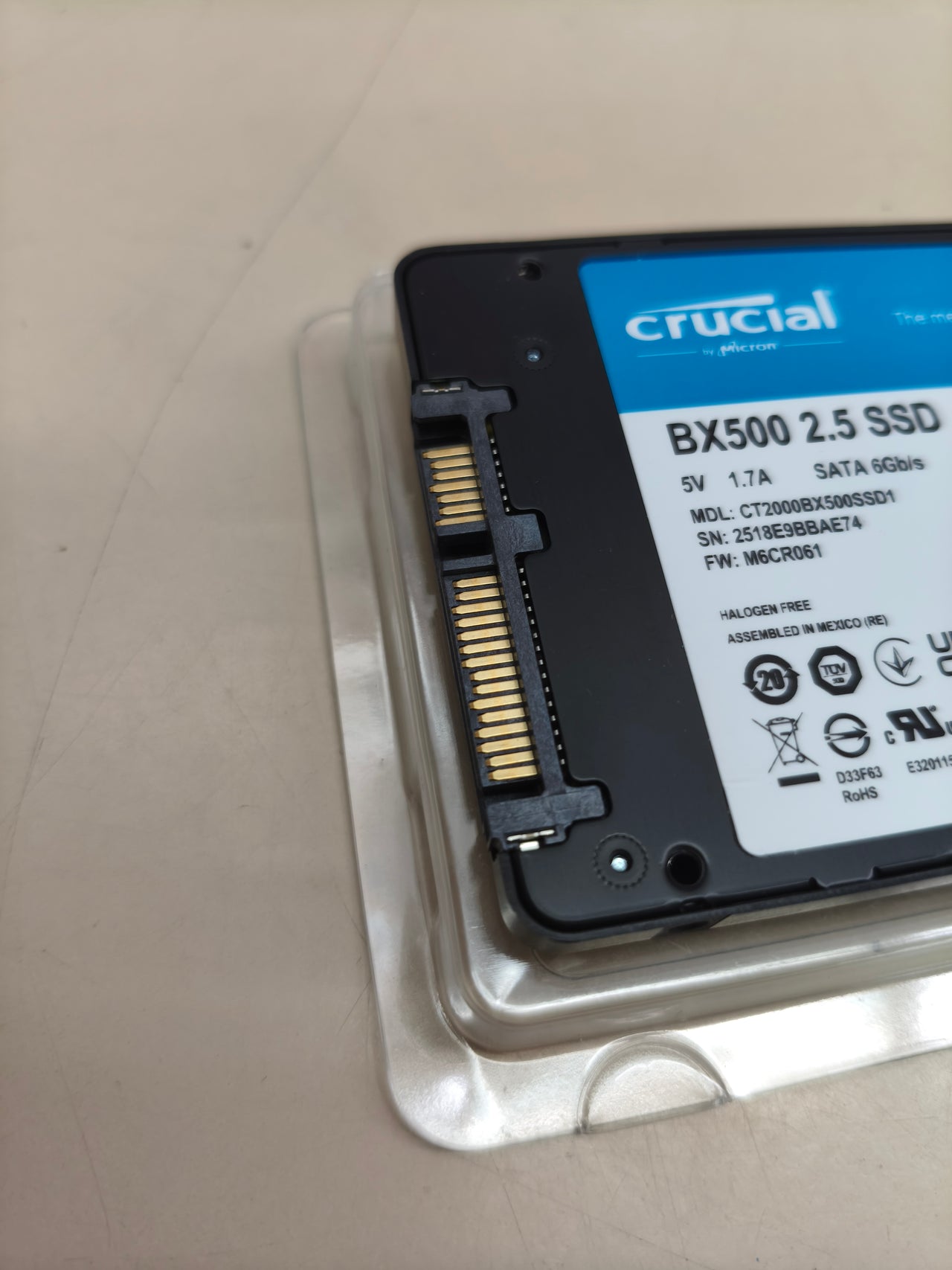 SSD Crucial BX500 2 TB SATA 2,5"