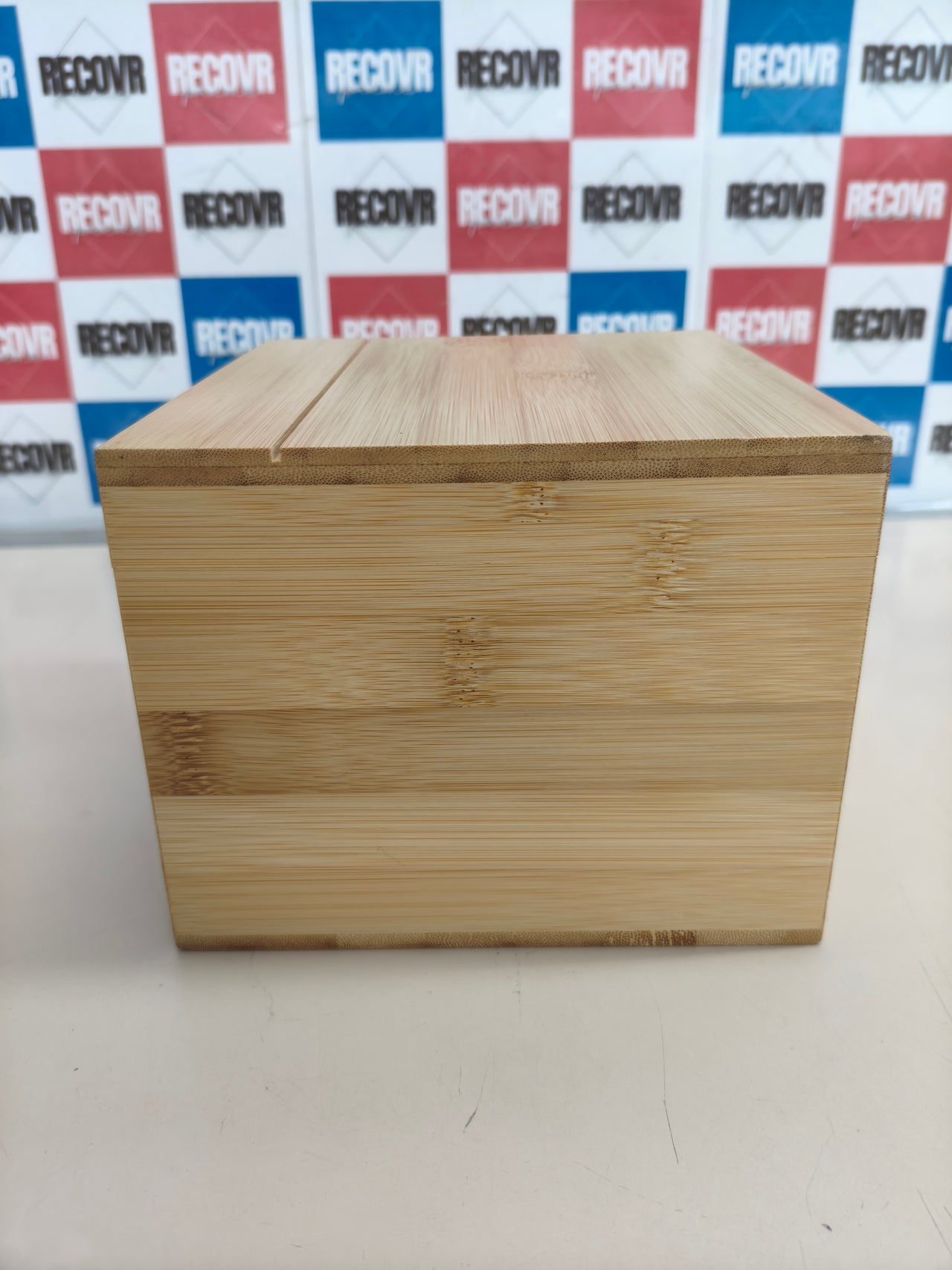 Caja de madera para recetas con 50 tarjetas en blanco