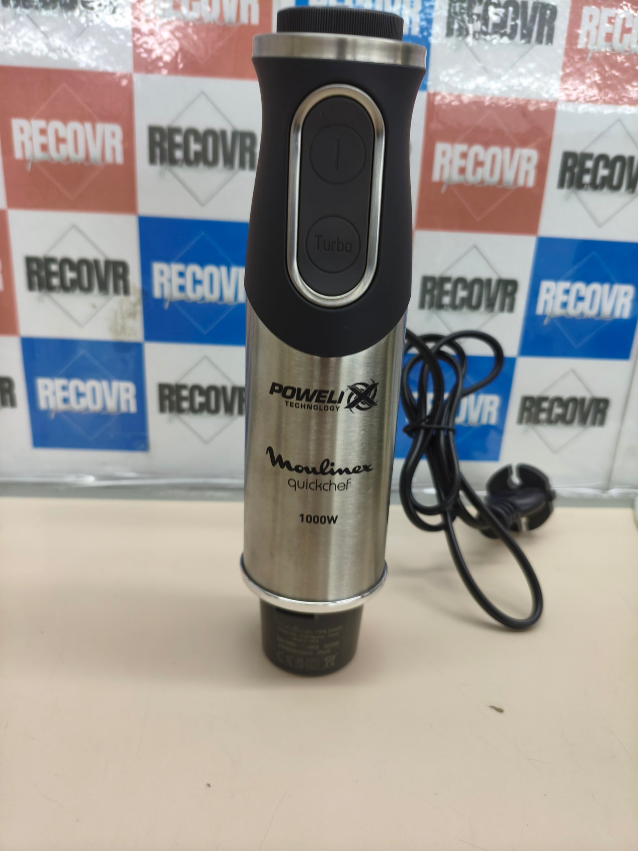 Batidora de mano de 1000 W con regulador de 10 velocidades
