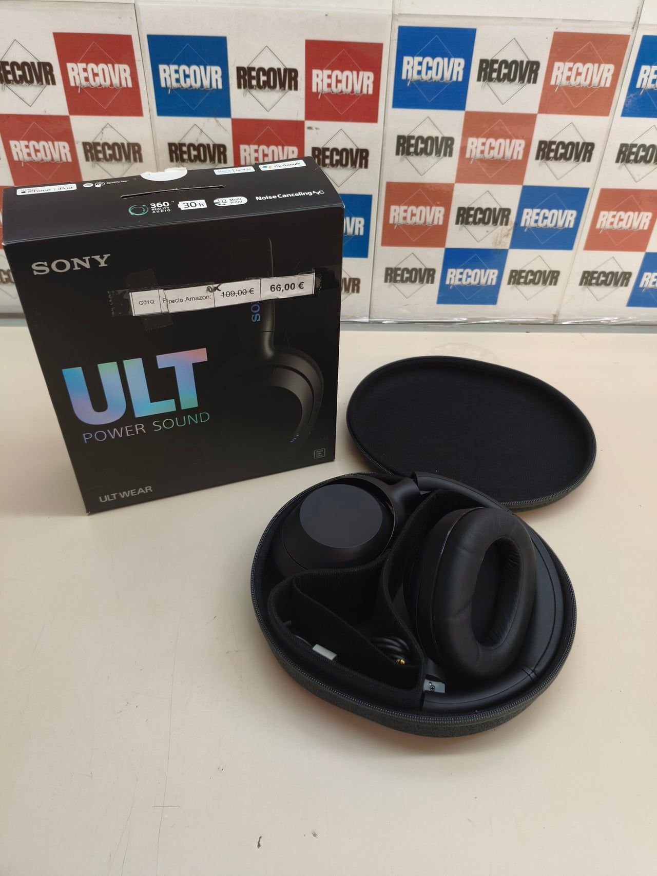 Sony ULT Wear, auriculares Bluetooth, ANC, 30 h, blancos