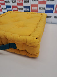 Cojín suelo 40x40 amarillo mostaza asa Atout Ciel