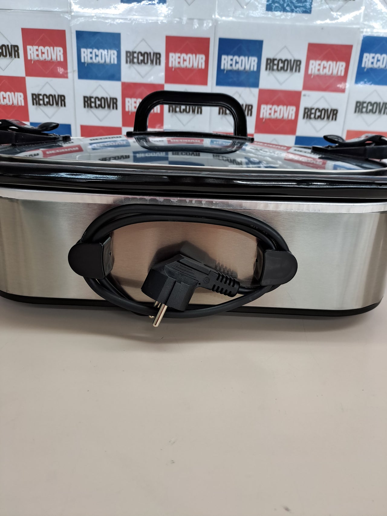 Olla cocción lenta 3,3 L acero inoxidable – Elite Gourmet