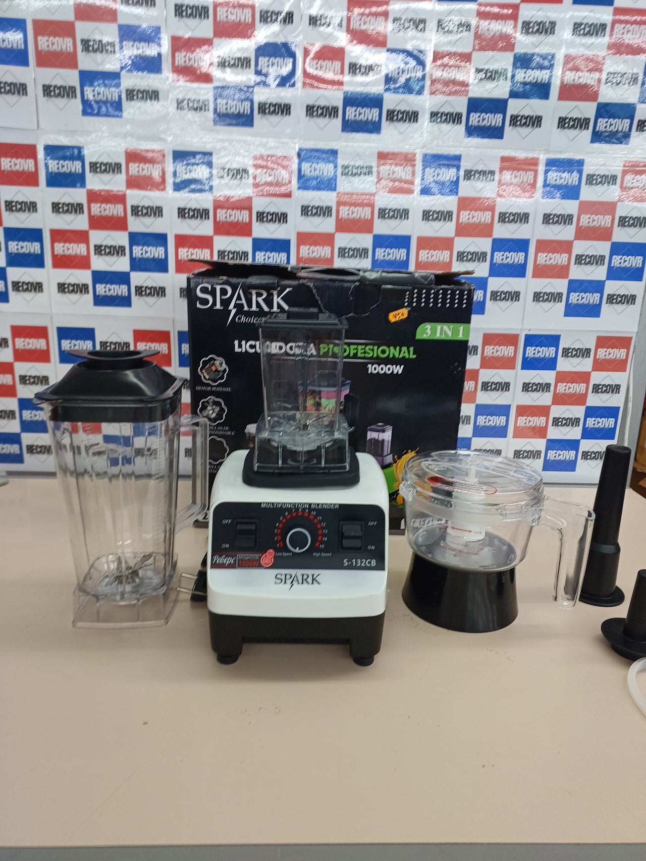 Licuadora Profesional 1000W 3 en 1 S-132CB