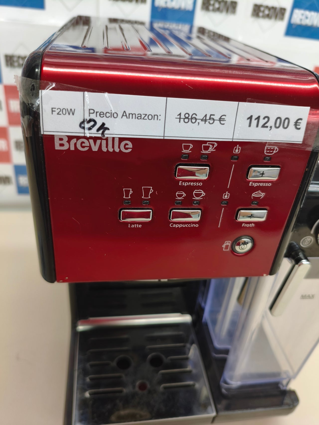 Cafetera espresso Breville Prima Latte II VCF109X roja