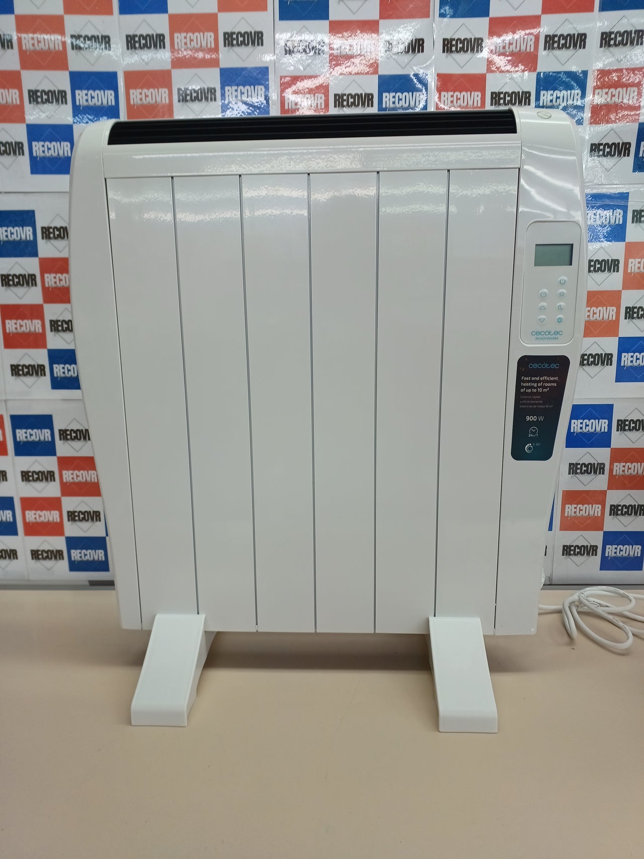 Radiador eléctrico bajo consumo 900 W 6 elementos con mando y temporizador – Cecotec