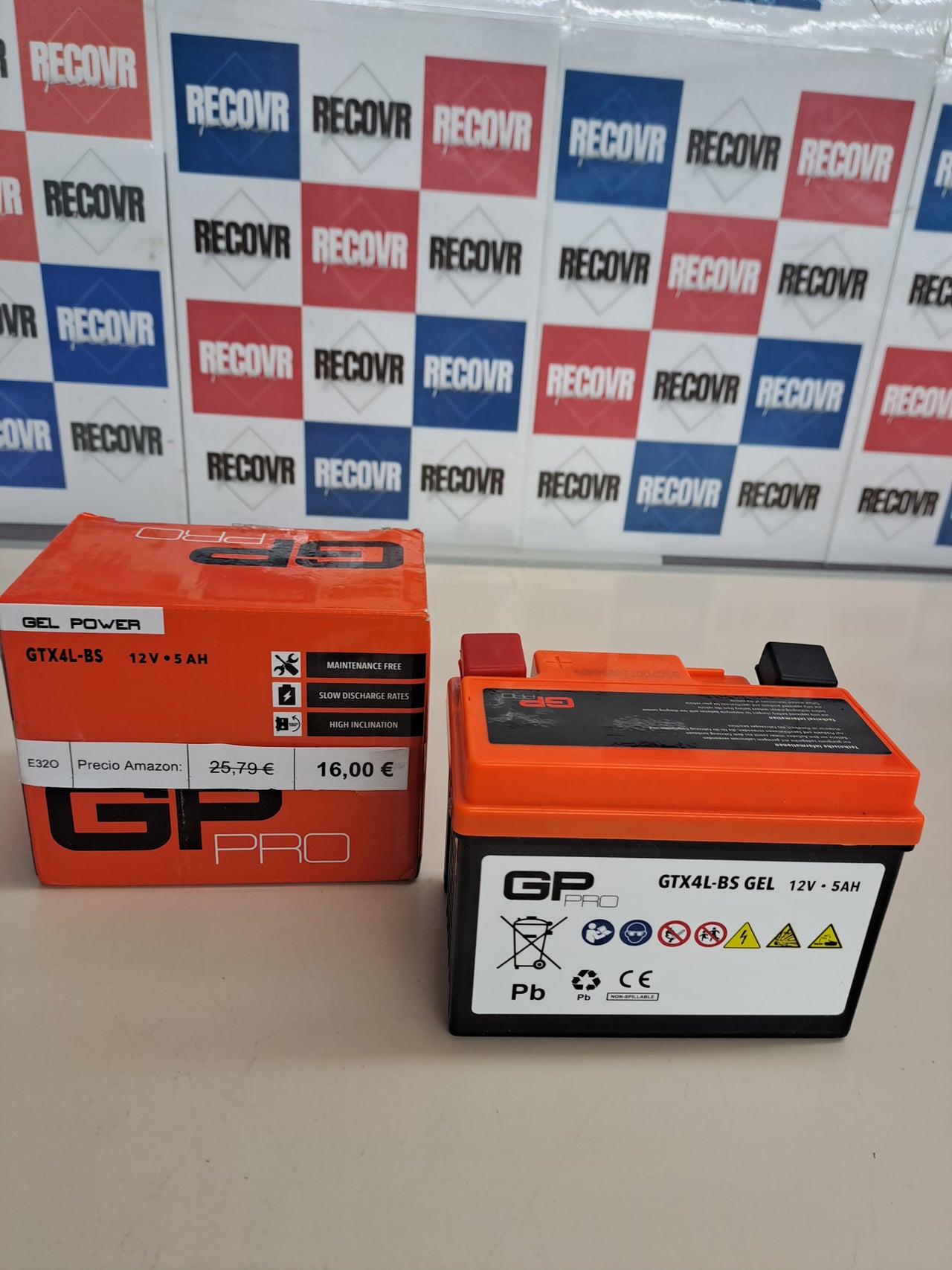 Batería de moto GEL GP-PRO GTX4L-BS 12V 5Ah sin mantenimiento