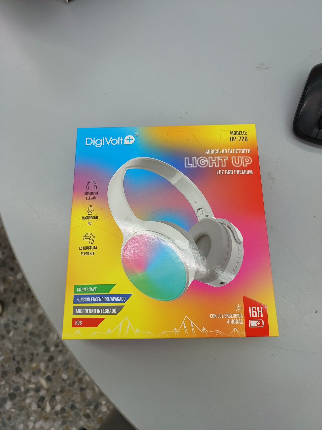 Auriculares Bluetooth 16h RGB DigiVolt HP-720