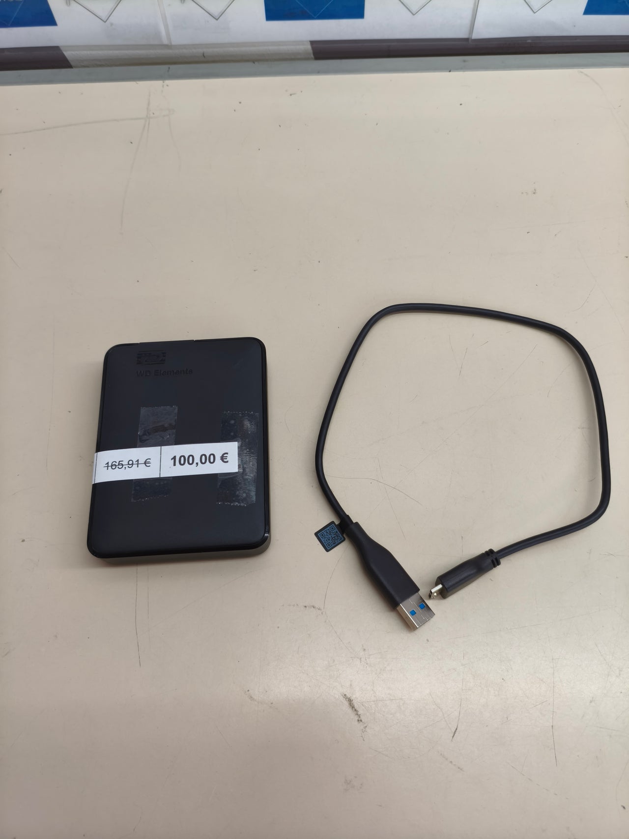 Disco duro externo WD Elements de 5 TB, USB 3.2/3.0, portátil.
