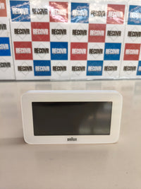 Braun BC10W, despertador digital con fecha, temperatura y alarma, blanco