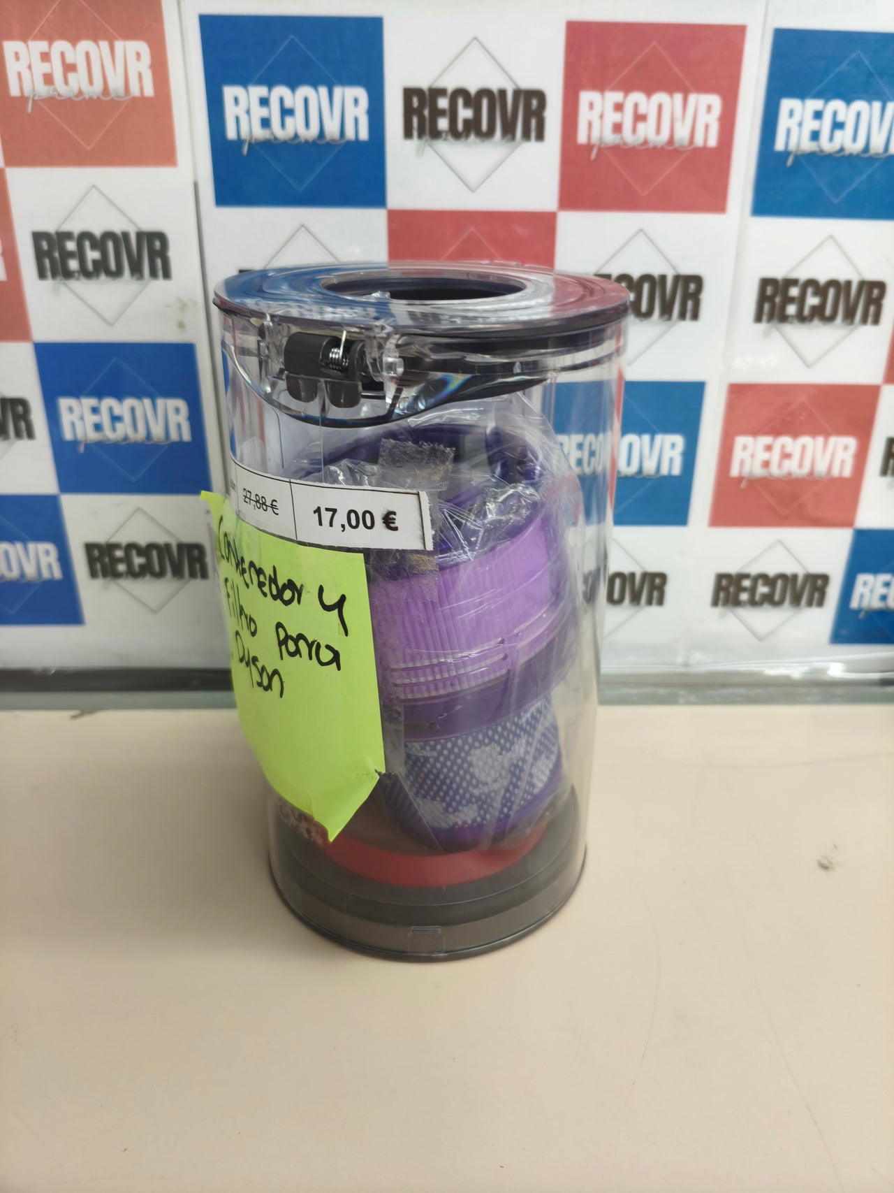 Depósito de polvo y filtro de repuesto para aspiradora Dyson V11/V15.