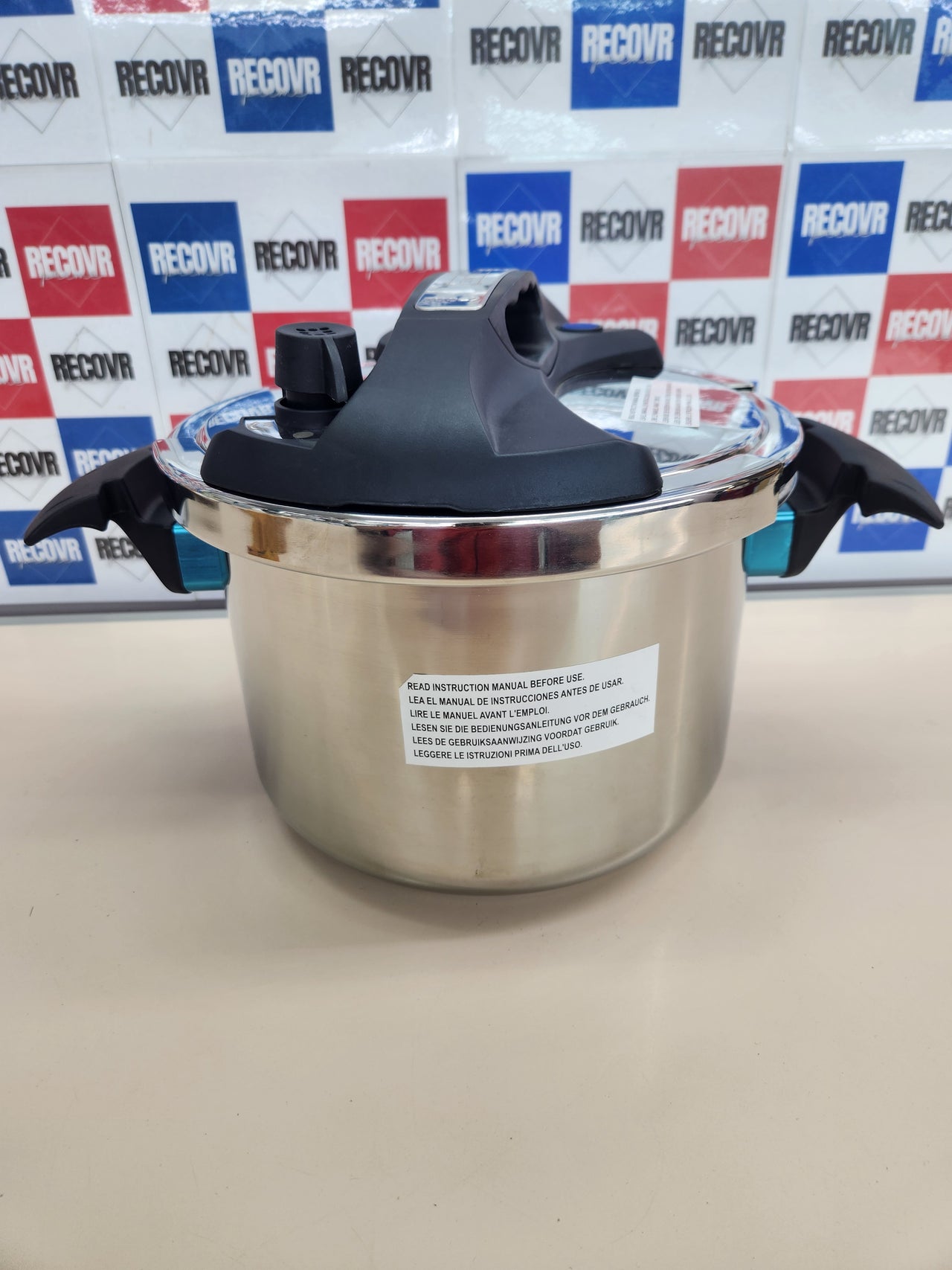 Olla a presión Royalty Line 8L 24cm acero inoxidable con tapa de seguridad y válvula limitadora RL-PS8L